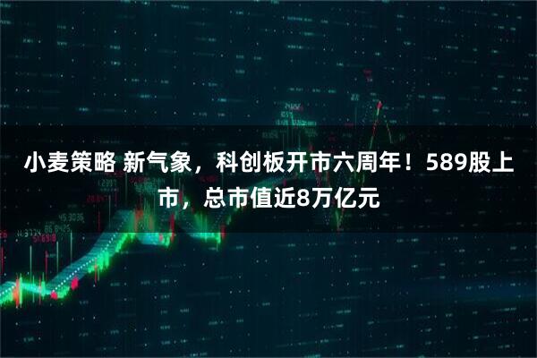 小麦策略 新气象，科创板开市六周年！589股上市，总市值近8万亿元
